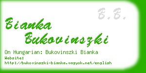 bianka bukovinszki business card
